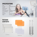 Basics LED Video Light Panel Lighting Kit Bi (3 Pack)