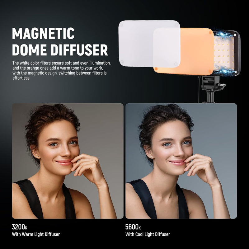 Basics LED Video Light Panel Lighting Kit Bi (3 Pack)