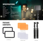 Basics LED Video Light Panel Lighting Kit Bi (3 Pack)