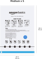 Basics Vacuum Compression Zipper Storage Bags with Airtight