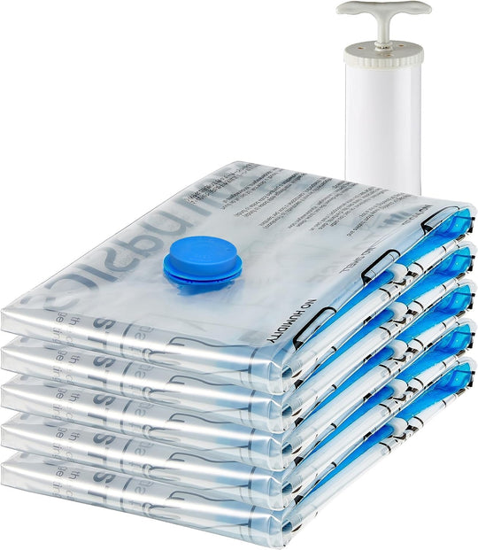 Basics Vacuum Compression Zipper Storage Bags with Airtight