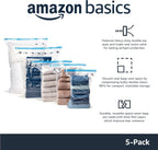 Basics Vacuum Compression Zipper Storage Bags with Airtight