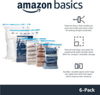 Basics Vacuum Compression Zipper Storage Bags with Airtight