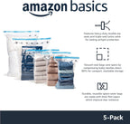 Basics Vacuum Compression Zipper Storage Bags with Airtight