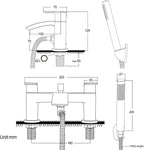 Basin and Bath Mixer Taps with Shower Attachment