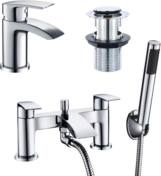Basin and Bath Mixer Taps with Shower Attachment
