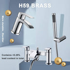 Basin and Bath Mixer Taps with Shower Attachment