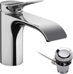Basin Mixer Tap 110 Without Waste Set Chrome