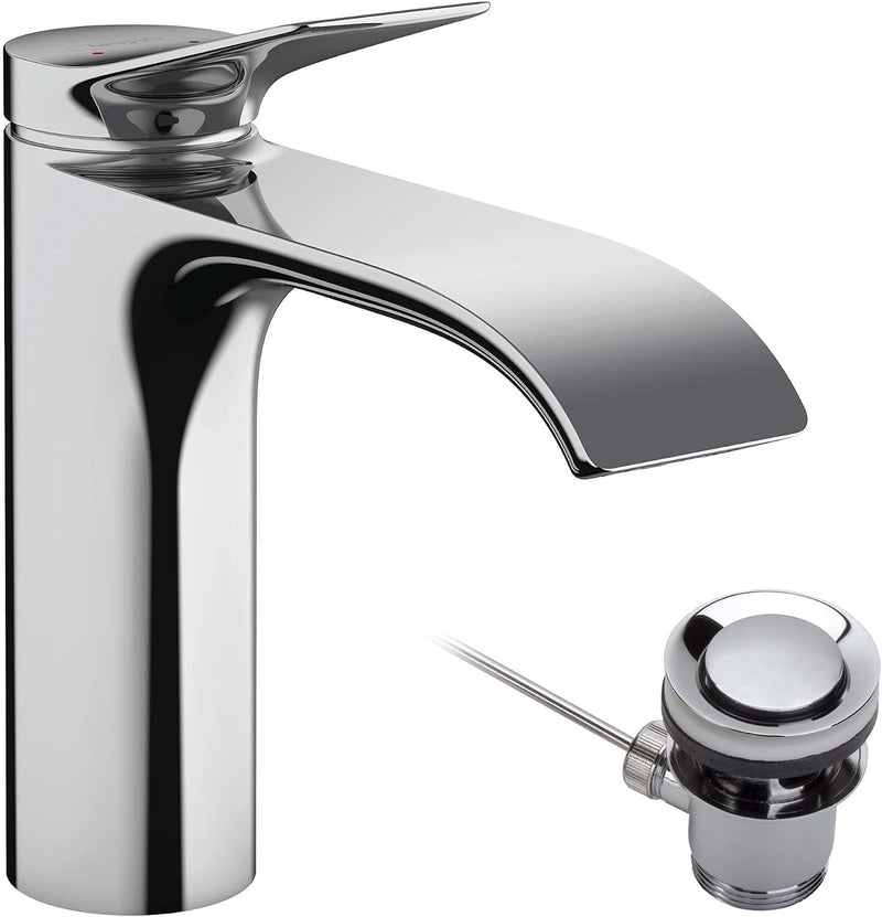 Basin Mixer Tap 110 Without Waste Set Chrome
