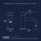 Basin Mixer Tap with Clicker Waste Chrome