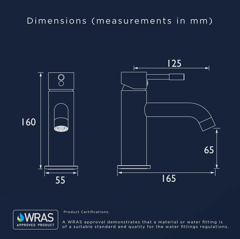 Basin Mixer Tap with Clicker Waste Chrome