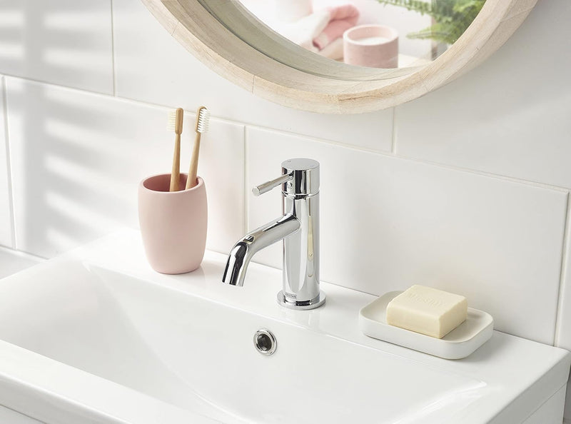 Basin Mixer Tap with Clicker Waste Chrome