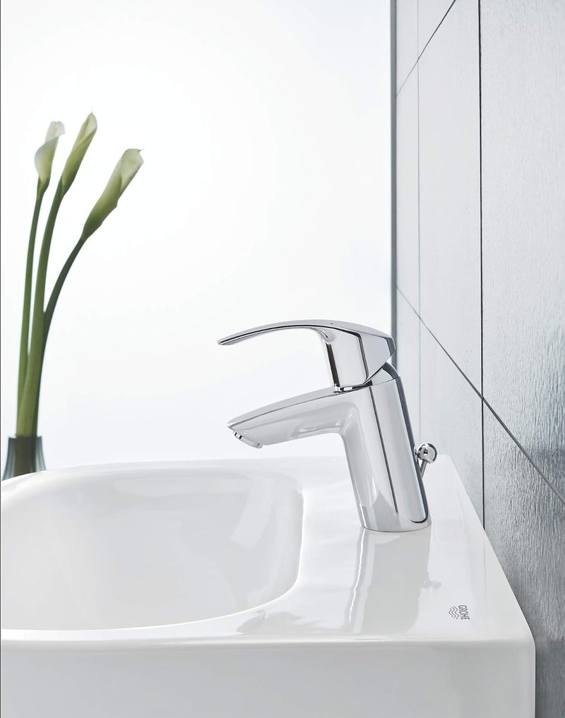 Basin Mixer Tap with Pop-Up Waste Set Chrome