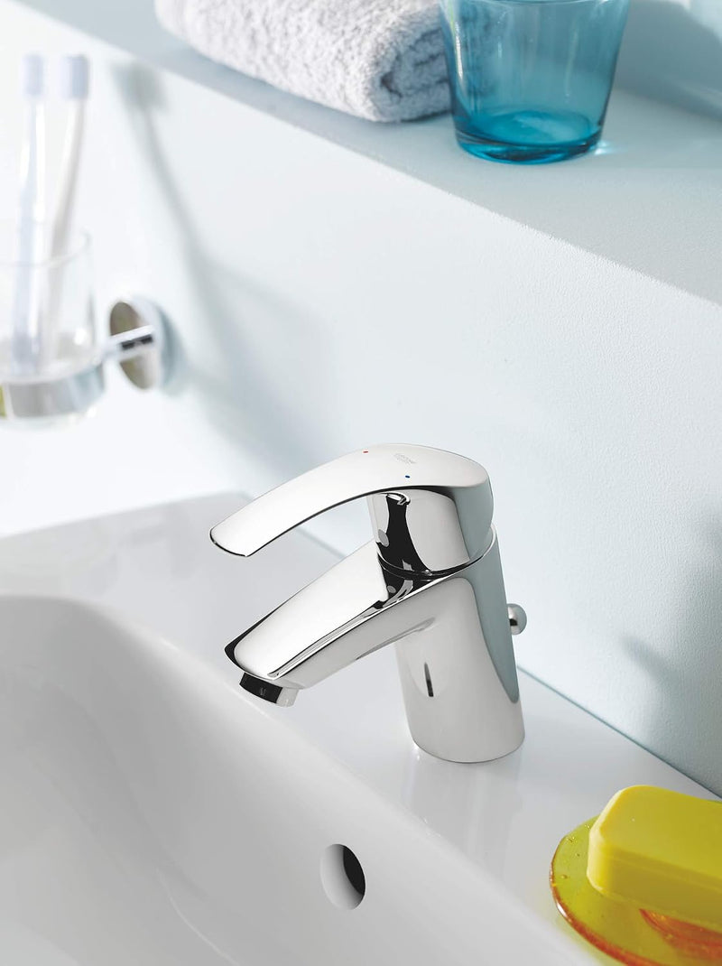 Basin Mixer Tap with Pop-Up Waste Set Chrome
