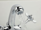 Basin Pillar Taps with Crosshead Handles Single Flow