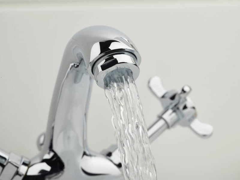 Basin Pillar Taps with Crosshead Handles Single Flow