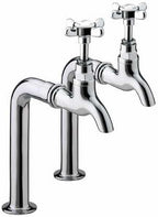 Basin Pillar Taps with Crosshead Handles Single Flow
