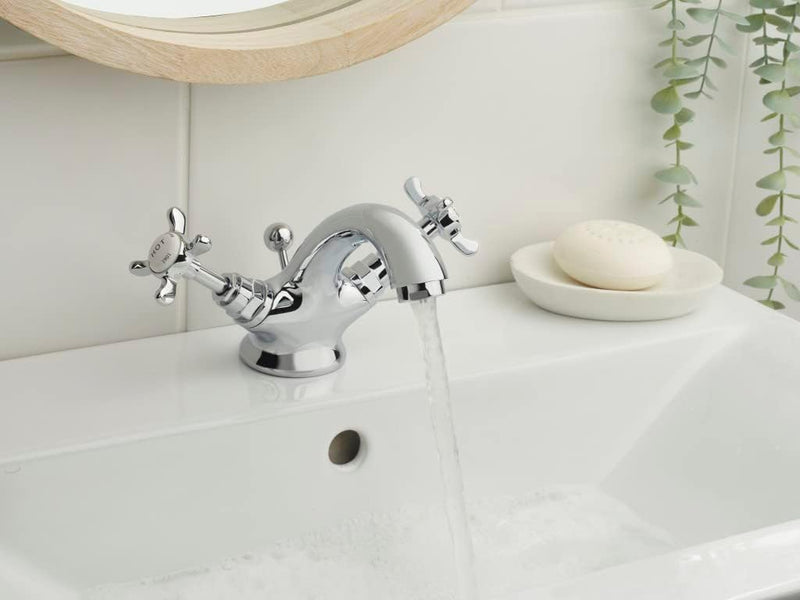 Basin Pillar Taps with Crosshead Handles Single Flow