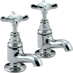Basin Pillar Taps with Crosshead Handles Single Flow