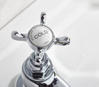 Basin Pillar Taps with Crosshead Handles Single Flow