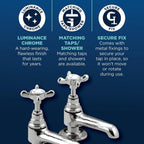 Basin Pillar Taps with Crosshead Handles Single Flow