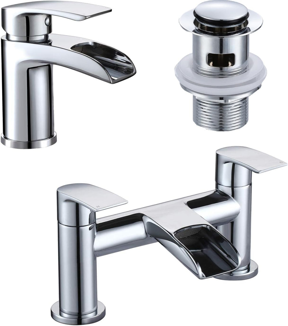 Basin Tap and Bath Waterfall Bathroom Sink Mixer