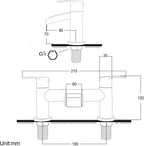 Basin Tap and Bath Waterfall Bathroom Sink Mixer