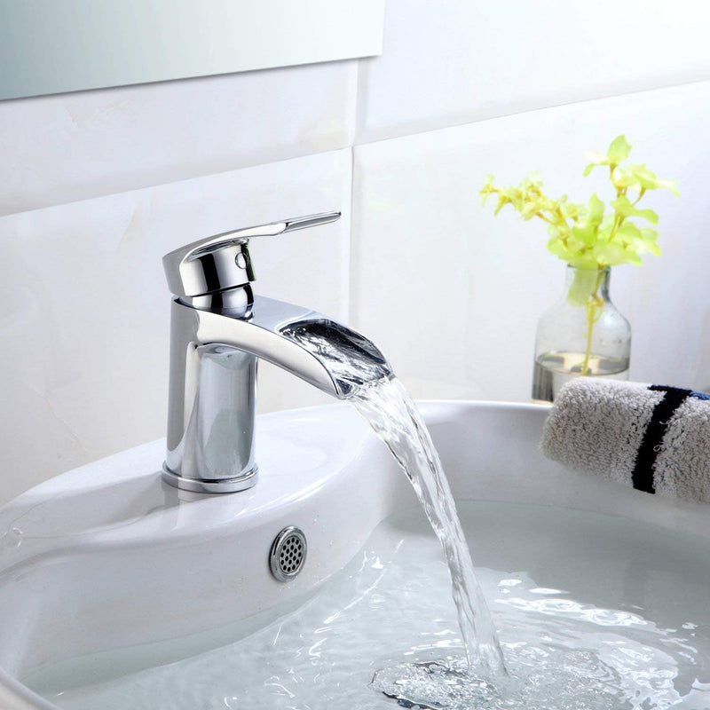 Basin Tap and Bath Waterfall Bathroom Sink Mixer