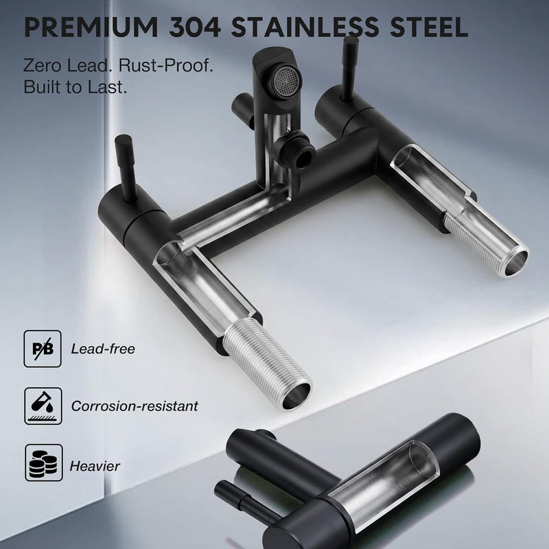 Basin Taps Pair and Bath Filler Tap