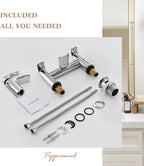 Basin Taps with Waste and Waterfall Bath Mixer