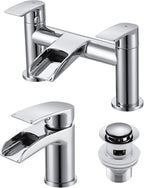 Basin Taps with Waste and Waterfall Bath Mixer