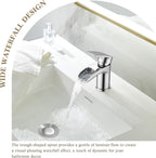 Basin Taps with Waste and Waterfall Bath Mixer