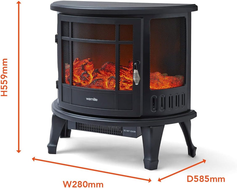 Bath Log Effect Fire with Adjustable Temperature