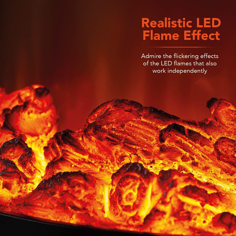 Bath Log Effect Fire with Adjustable Temperature