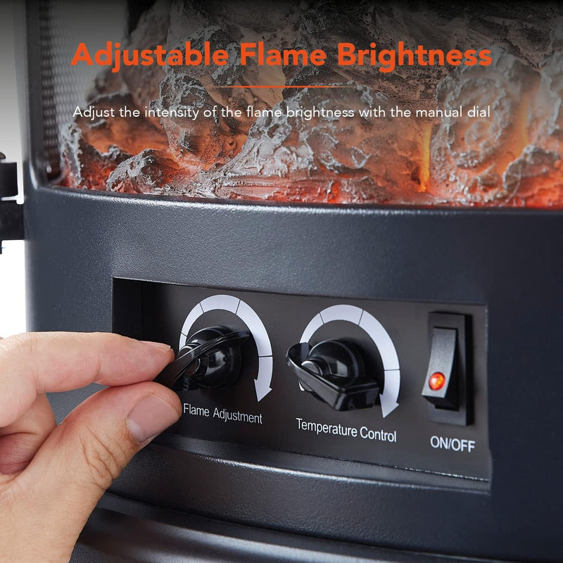 Bath Log Effect Fire with Adjustable Temperature