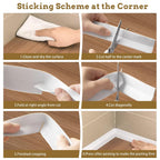 Bath Sealant Strip 3 Rolls Bathroom Tape Waterproof