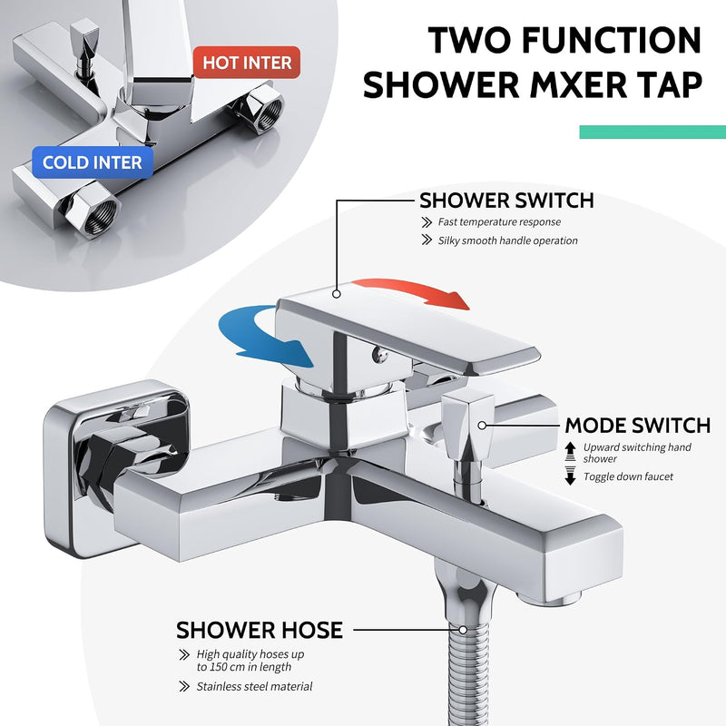 Bath Shower Mixer Tap Single Lever Bathtub Monobloc