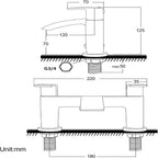 Bath Tap and Basin Mixer Set with Slotted