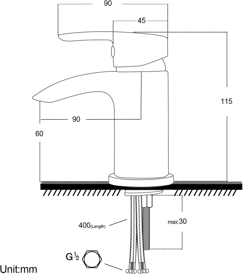 Bath Tap and Basin Mixer Set with Slotted