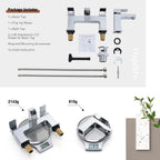 Bath Tap and Basin Taps with Waste Set