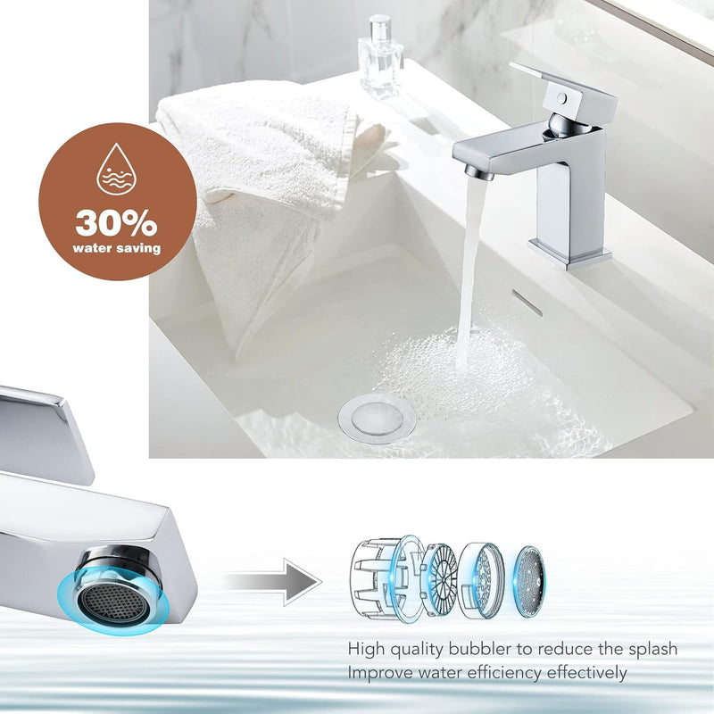 Bath Tap and Basin Taps with Waste Set