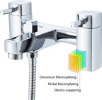 Bath Taps with Shower Bathroom Square Tub Mixer