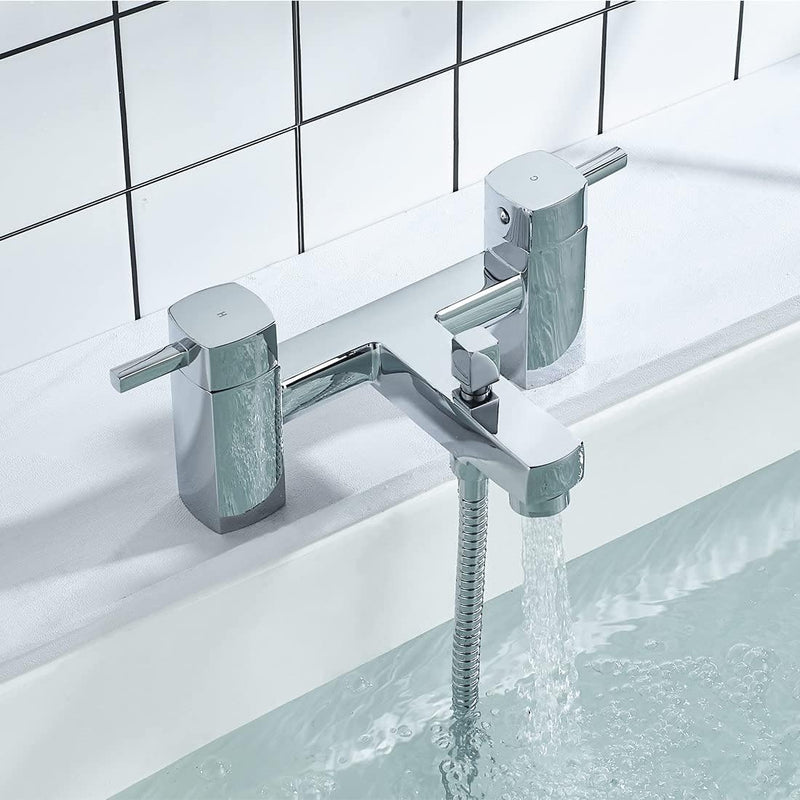 Bath Taps with Shower Bathroom Square Tub Mixer