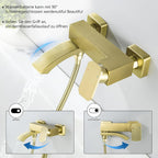 Bath Taps with Shower Brushed Waterfall Bathroom Bathtub