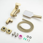 Bath Taps with Shower Brushed Waterfall Bathroom Bathtub