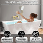 Bath Taps with Shower Brushed Waterfall Bathroom Bathtub