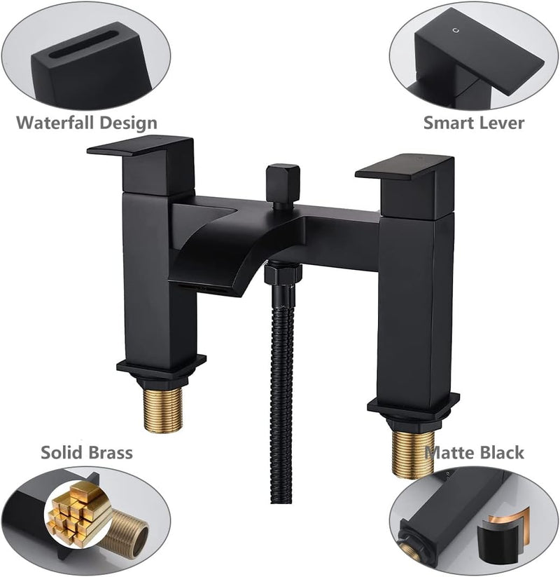 Bath Taps with Shower Waterfall Bathroom Bathtub Mixer