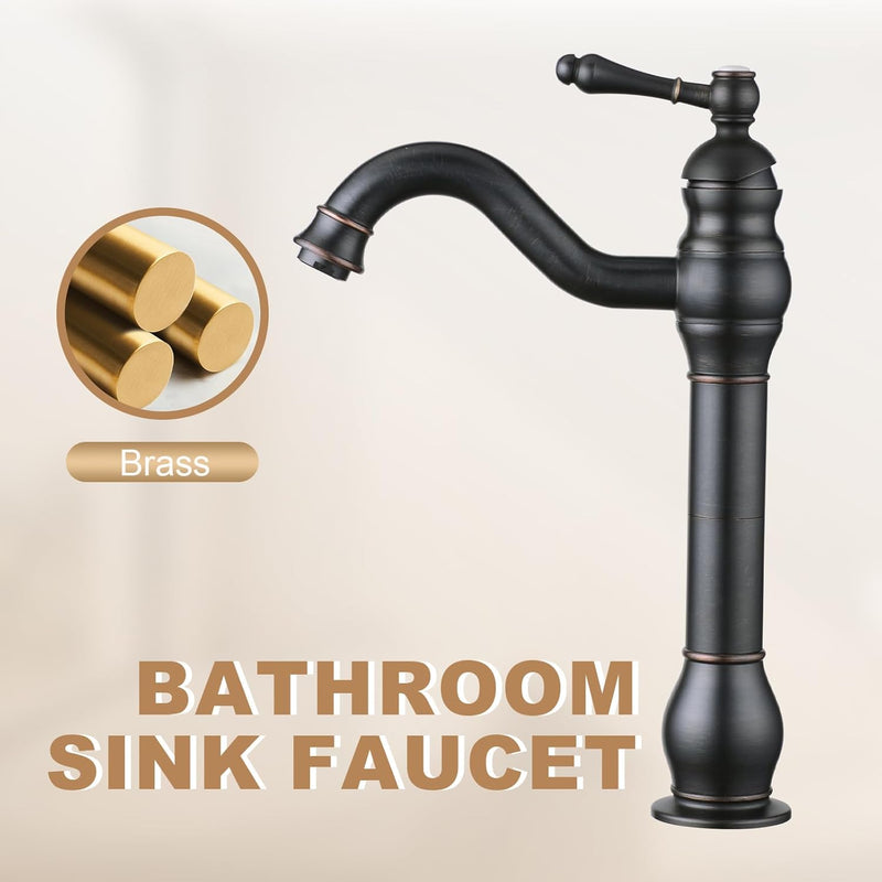 Bathroom Basin Mixer Faucet Pure Copper Handle Single