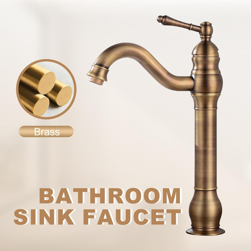 Bathroom Basin Mixer Faucet Pure Copper Handle Single