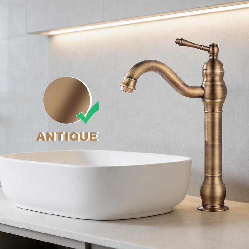 Bathroom Basin Mixer Faucet Pure Copper Handle Single